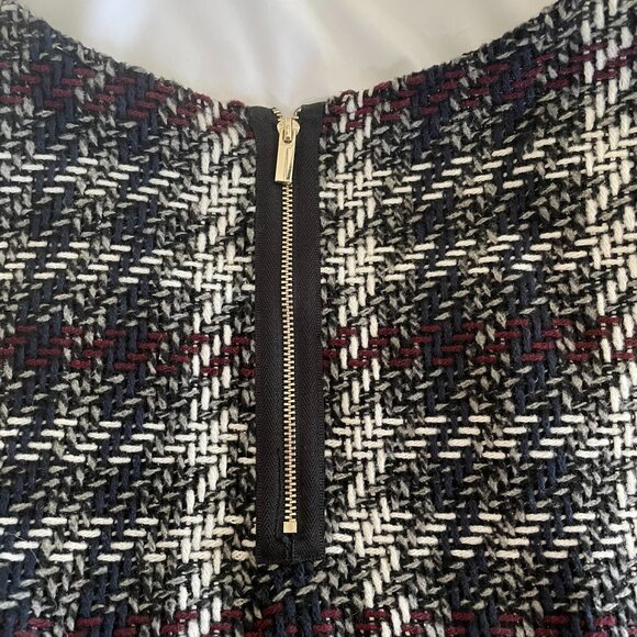 Contemporaine cropped tweed top Women size XXL, black, white and burgundy. - Picture 5 of 8